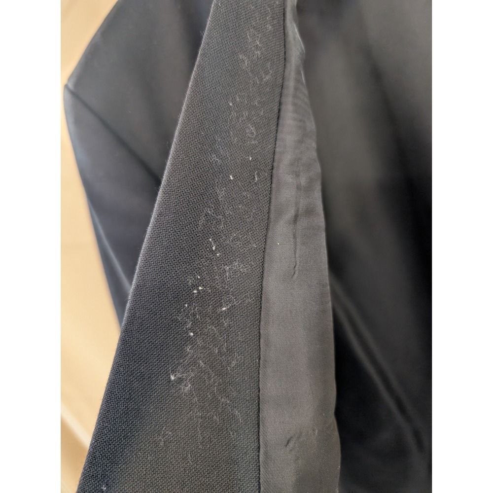 VTG Dockers Men's Black Blazer Jacket Size 46 L Long Business Casual Wool Blend - Picture 2 of 10